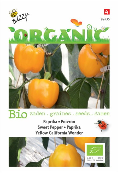 Paprika California Wonder Gelb BIO (Capsicum) 30 Samen